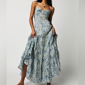 Free People Sundrenched Printed Maxi Dress